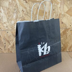 Black Paper Kraft Bag with Twisted Handles