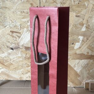 Luxury Kraft Paper Bottle Bag With Window