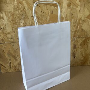 White A4 Paper Kraft Bag with Twisted Handles